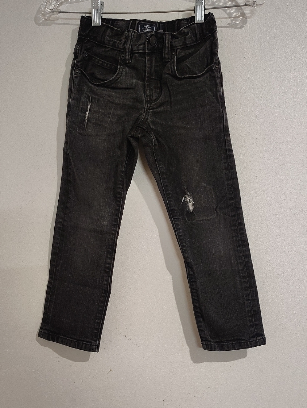 GAP Kids Black Washed Distressed Jeans